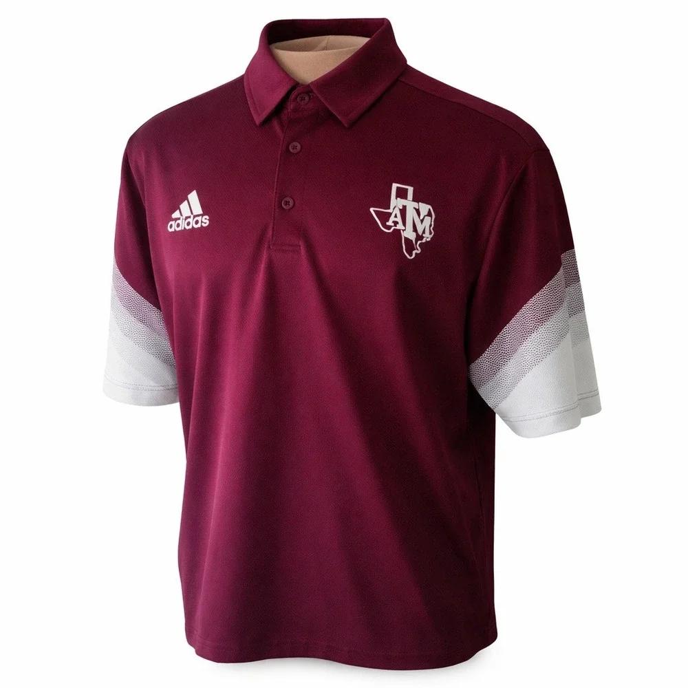 Adidas Texas A&M Aggies Primeblue Polo Shirt Men's‎ XL Maroon Golf